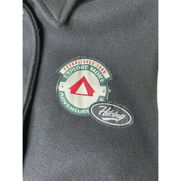 H&M Women’s Baseball Varsity jacket - Black/Brown Oversized XS/S - Picture 6 of 10